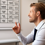 **

A warm, inviting scene depicting a business coach actively listening to a client in a modern, light-filled Dutch office. The coach is making eye contact and nodding attentively while the client gestures expressively. In the background, a whiteboard displays SMART goals written in clear, concise language. The overall atmosphere emphasizes trust, empathy, and personalized attention, reflecting the importance of "persoonlijke aandacht" (personal attention) in building strong client relationships. Consider including subtle Dutch design elements in the office setting.

**