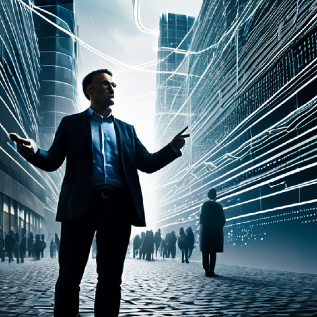 비즈니스 코칭을 배우는 이유 - **Image Prompt 1: Navigating the Digital Storm with a Guiding Light**
    "A dynamic, high-contrast ...