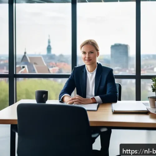 Home 30 비즈니스 코칭과 연봉협상 스킬 - A professional office scene in the Netherlands featuring a confident Dutch employee in business casu...